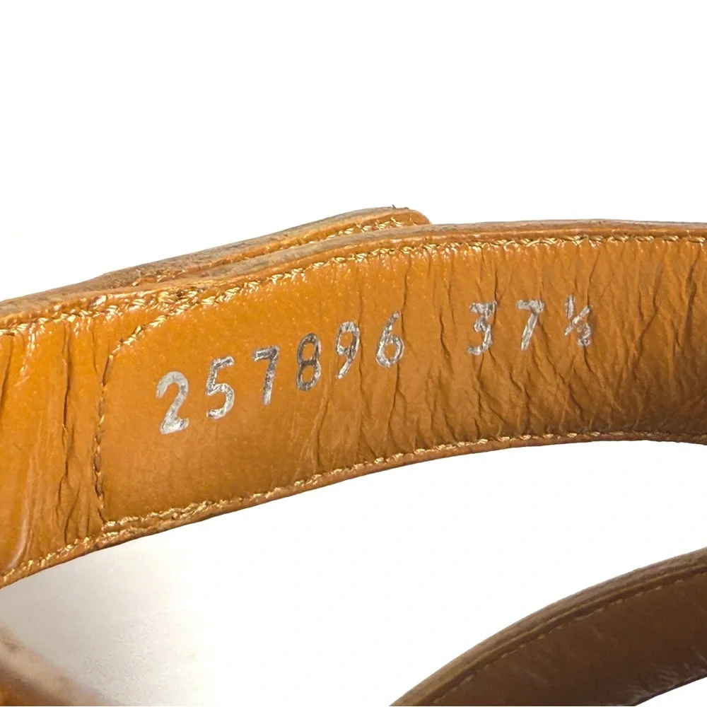 Gucci Gladiator Brown Leather Sandal Shows Size EU 37.5 or 7.5 NWT - Picture 10 of 16